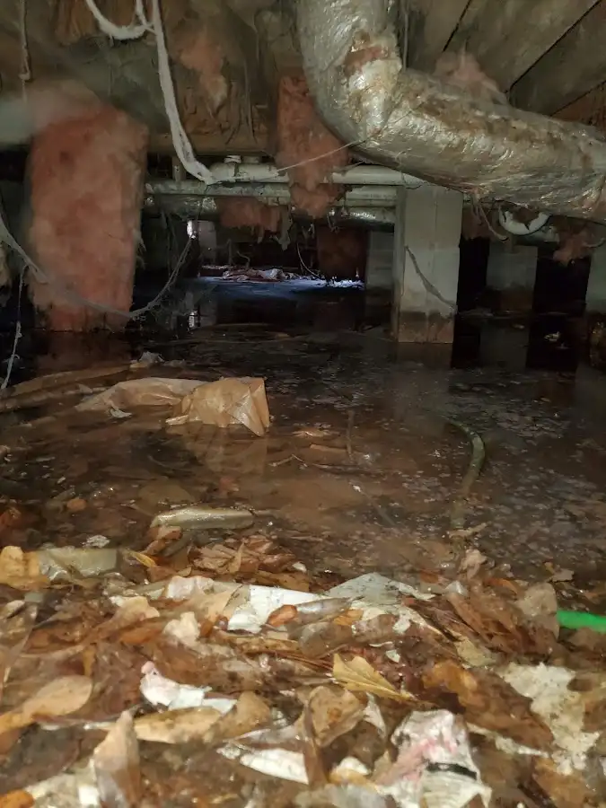 Crawl space flood assessment for Commercial Water Damage Restoration in East Longmeadow